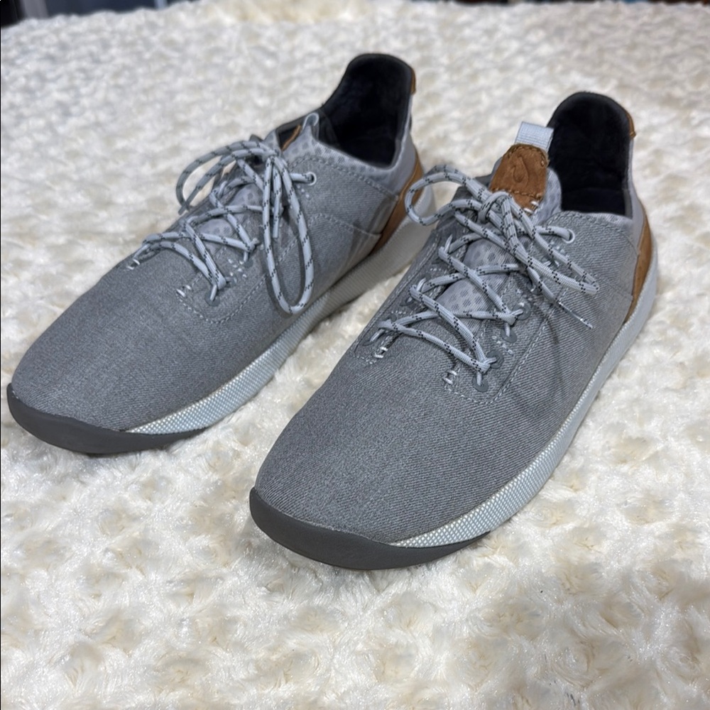 Olukai Men's Gray Casual Sneakers  Nanea Li - Picture 2 of 11